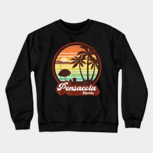 Pensacola Florida Fl Retro Summer Vacation Souvenir Crewneck Sweatshirt